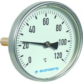 Bimetal thermometer Econ - Fig. 661 - 100 MM / 0 - 120 °C / Insert length 100 MM